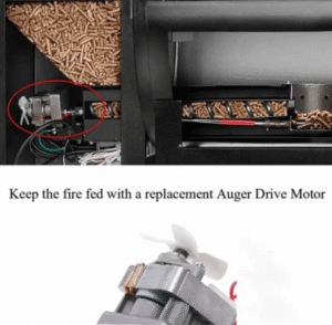 Auger Feed Motor in Pellet Stove